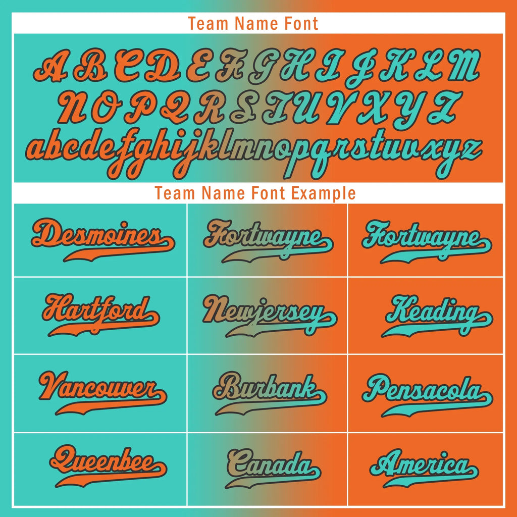 Custom Cyan Orange Gradient Fashion Personalized Authentic Baseball Jersey BSBJ01-D0a7087 - Coolcustomize