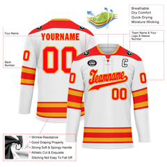 Custom White Red Personalized Hockey Jersey HCKJ01-D0a70cf