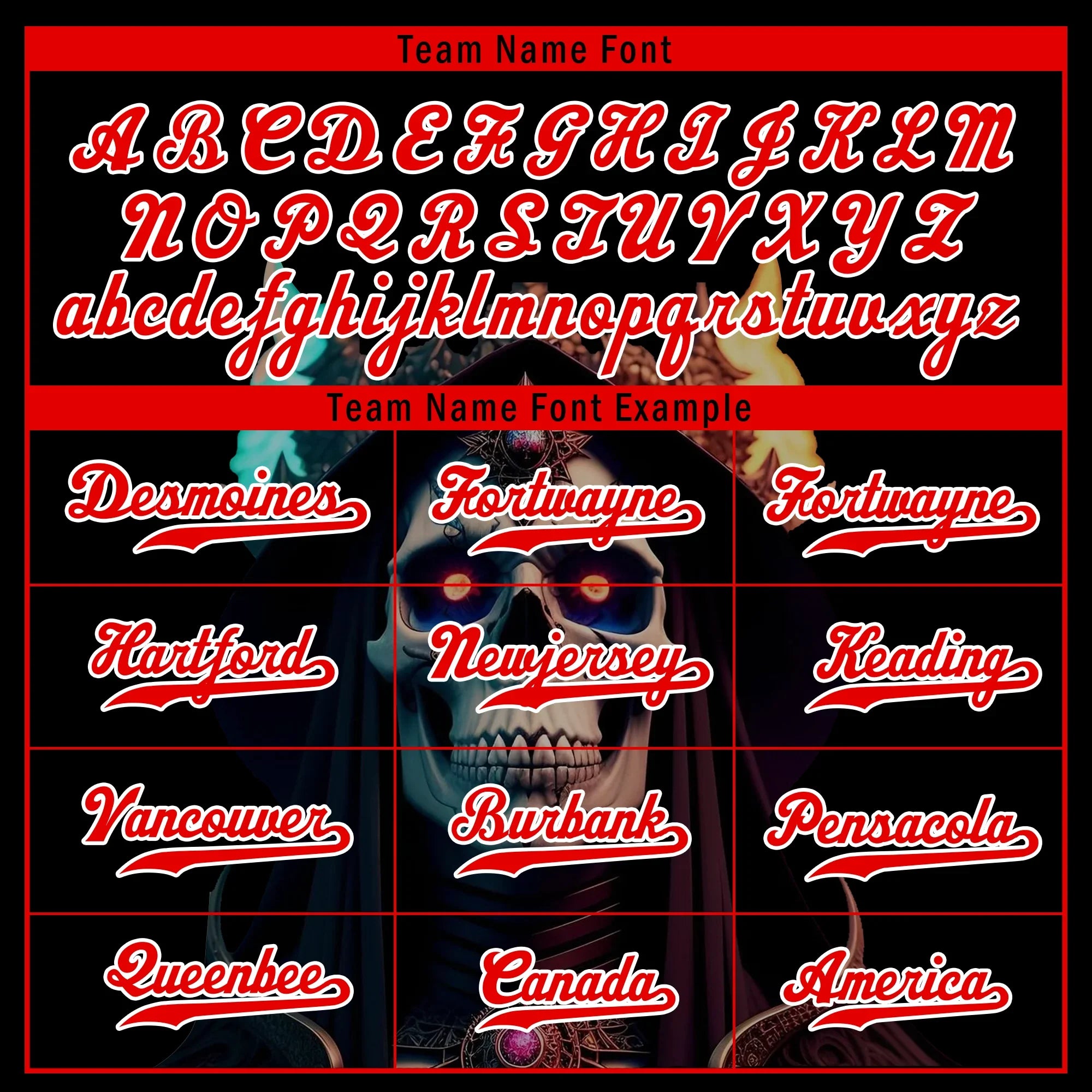 Custom Black Red Skull Fashion Personalized Authentic Baseball Jersey BSBJ01-D017159 - Coolcustomize