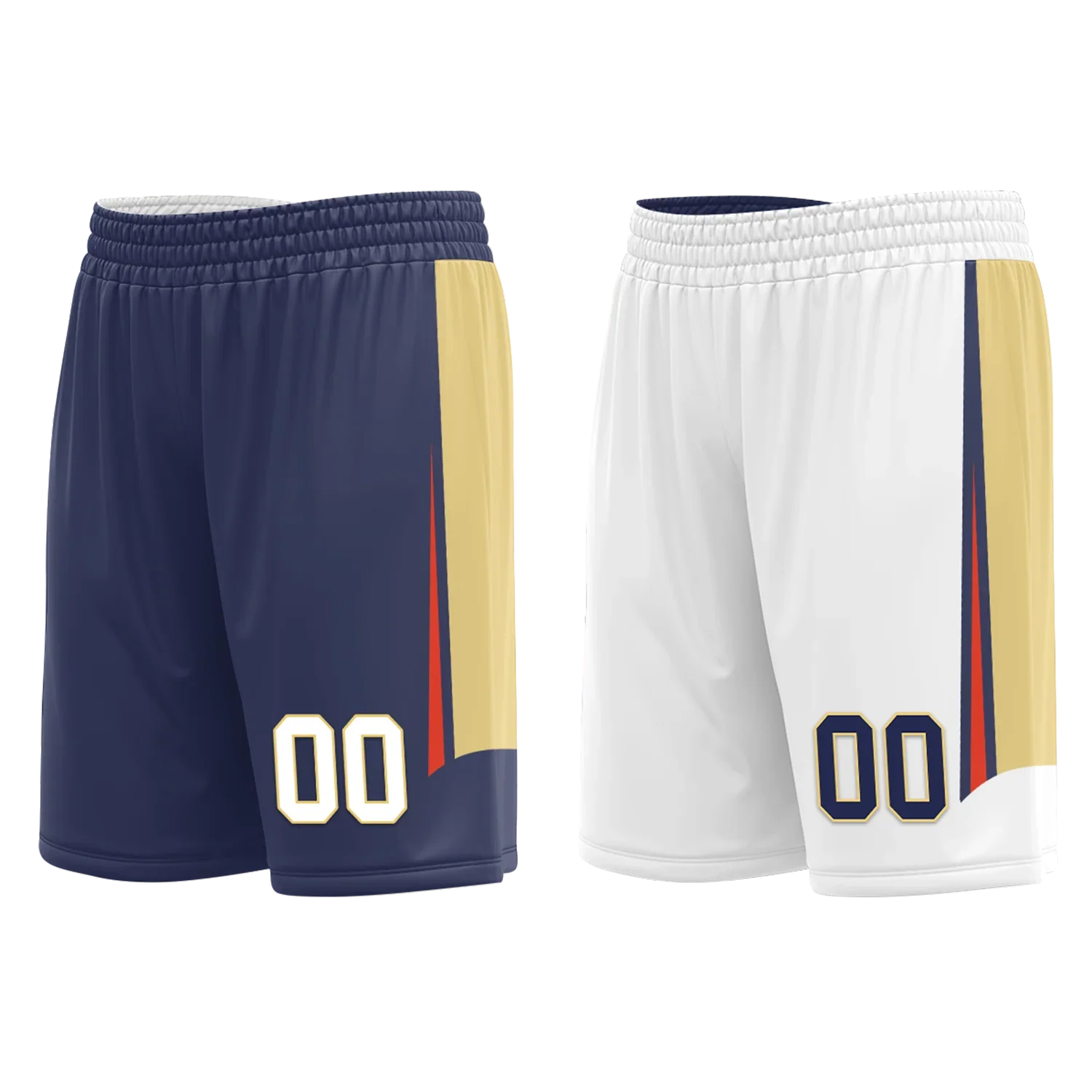 Custom Blue White Classic Style Reversible Basketball Uniform Personalized COOLMAX BBJR-D017050 - Coolcustomize