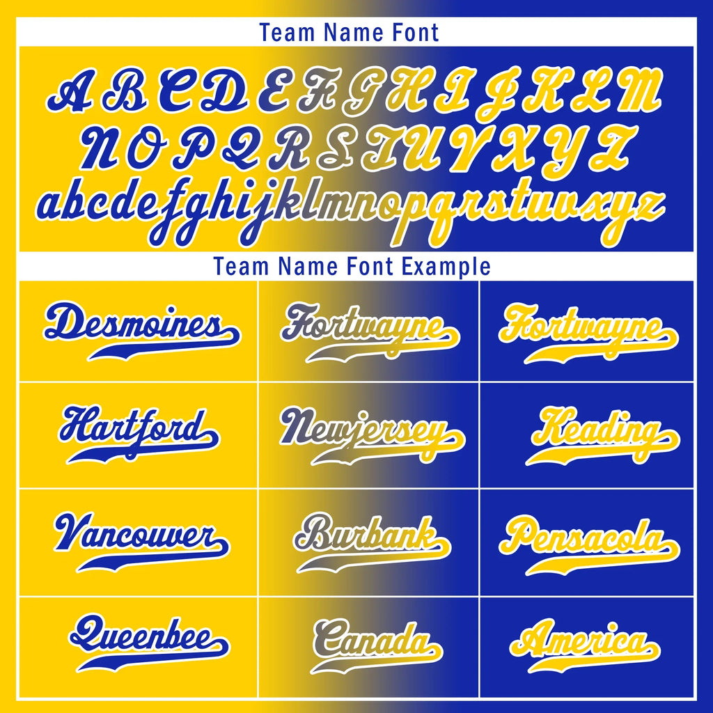 Custom Yellow Blue Gradient Fashion Personalized Authentic Baseball Jersey BSBJ01-D0a7098 - Coolcustomize