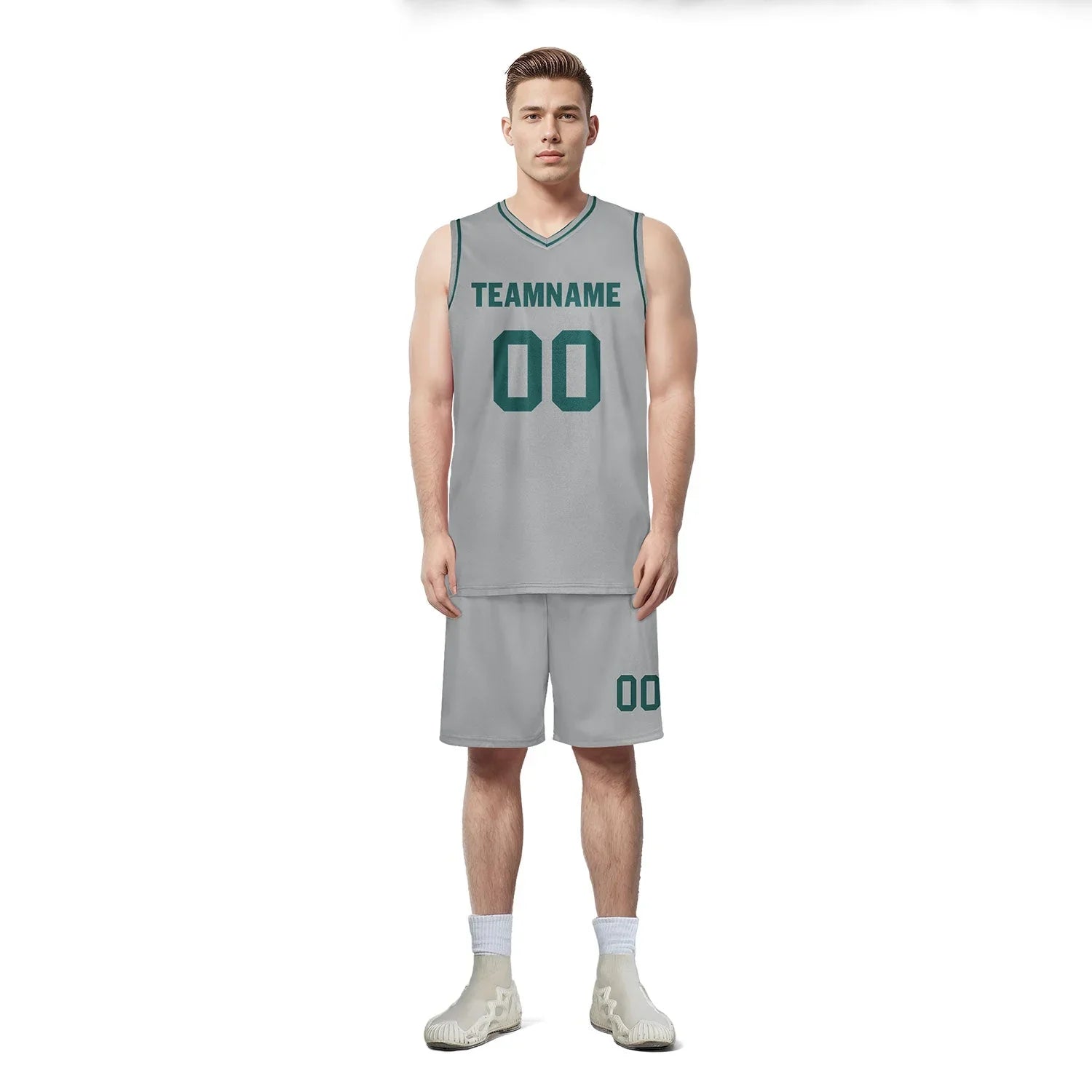 Custom Gray Classic Style Sports Uniform Basketball Jersey BBJ01-D020105-20 - Coolcustomize