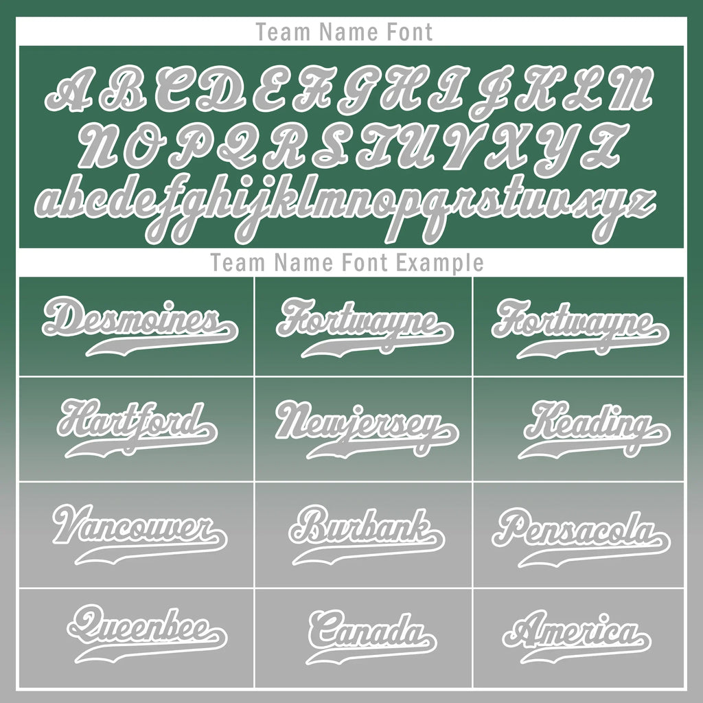 Custom Green Grey Fade Fashion Personalized Authentic Baseball Jersey BSBJ01-D0a70c9 - Coolcustomize