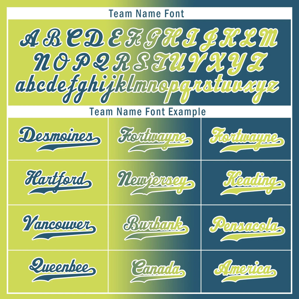 Custom Yellow Green Gradient Fashion Personalized Authentic Baseball Jersey BSBJ01-D0a709d - Coolcustomize