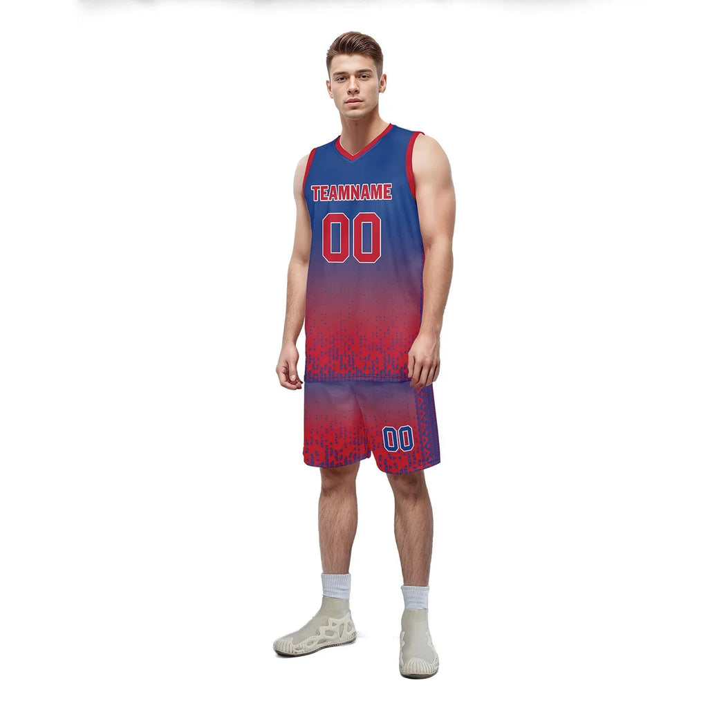 Custom Blue Red Fade Fashion Sports Uniform Basketball Jersey BBJ01-D020102-1 - Coolcustomize