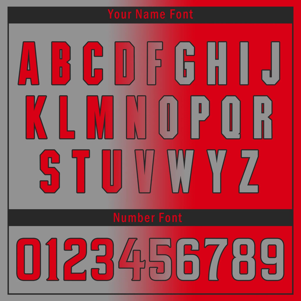 Custom Grey Red Gradient Fashion Personalized Authentic Baseball Jersey BSBJ01-D0a7aad - Coolcustomize