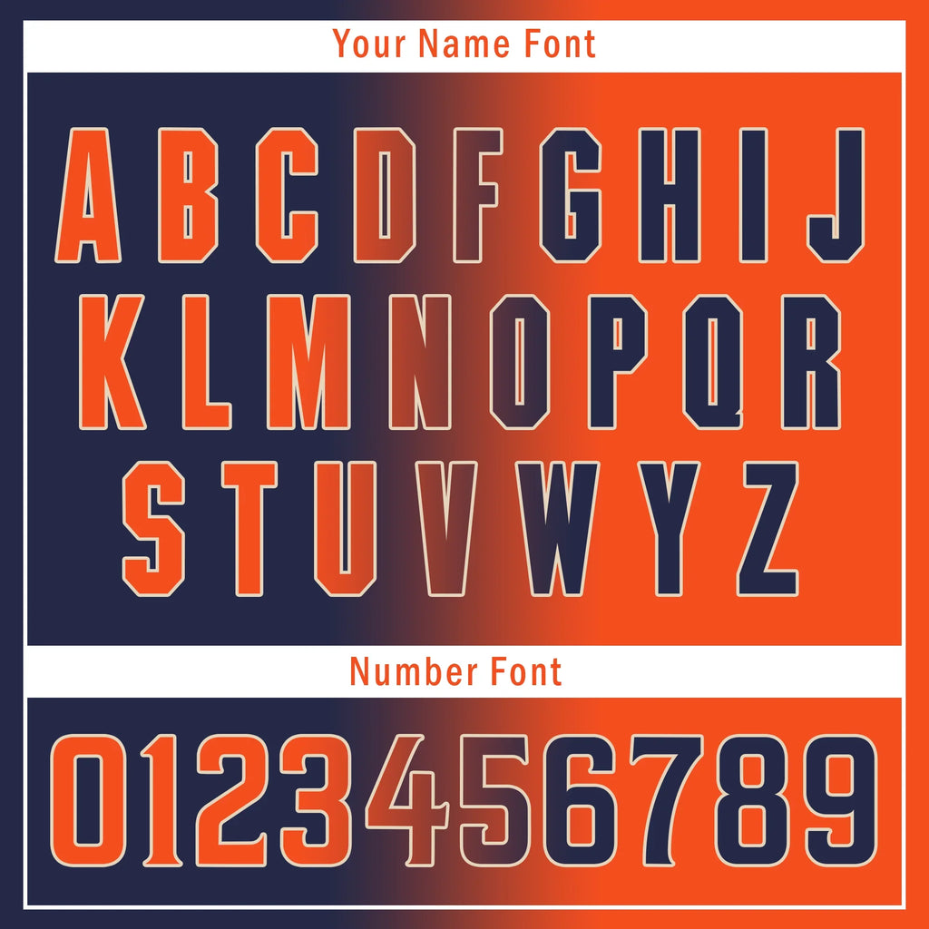 Custom Blue Orange Gradient Fashion Personalized Authentic Baseball Jersey BSBJ01-D0a7089 - Coolcustomize