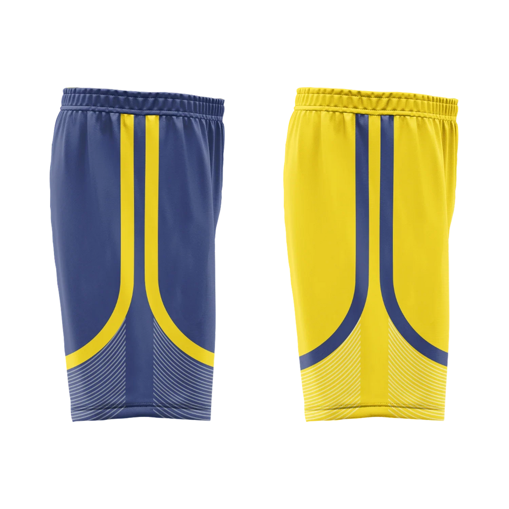 Custom Blue Yellow Classic Style Reversible Basketball Uniform Personalized Ordinary BBJR-D017003 - Coolcustomize