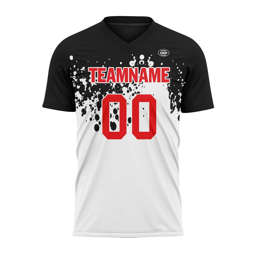 Custom Black White Soccer Sets Jersey Personalized SCJ101-D28026 - Coolcustomize