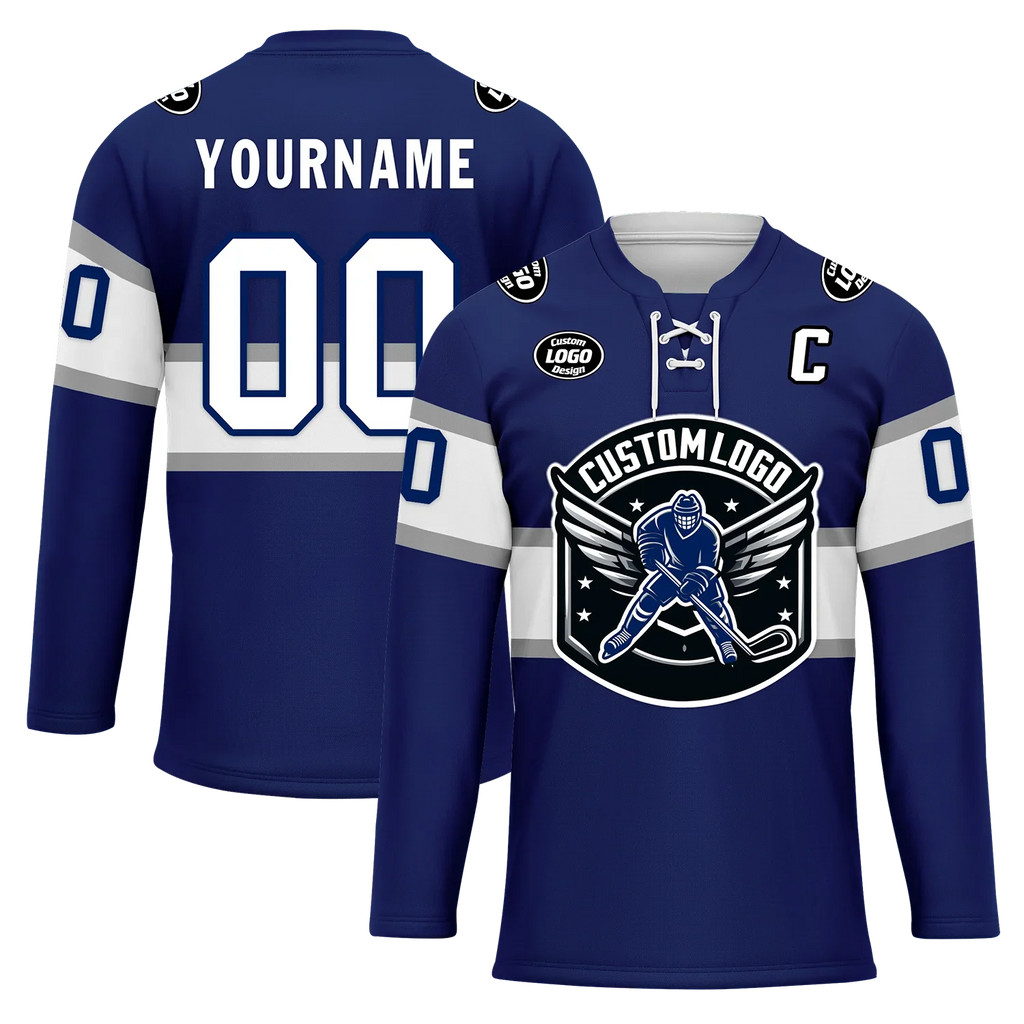 Custom Blue White Personalized Hockey Jersey HCKJ01-D0a70bd - Coolcustomize