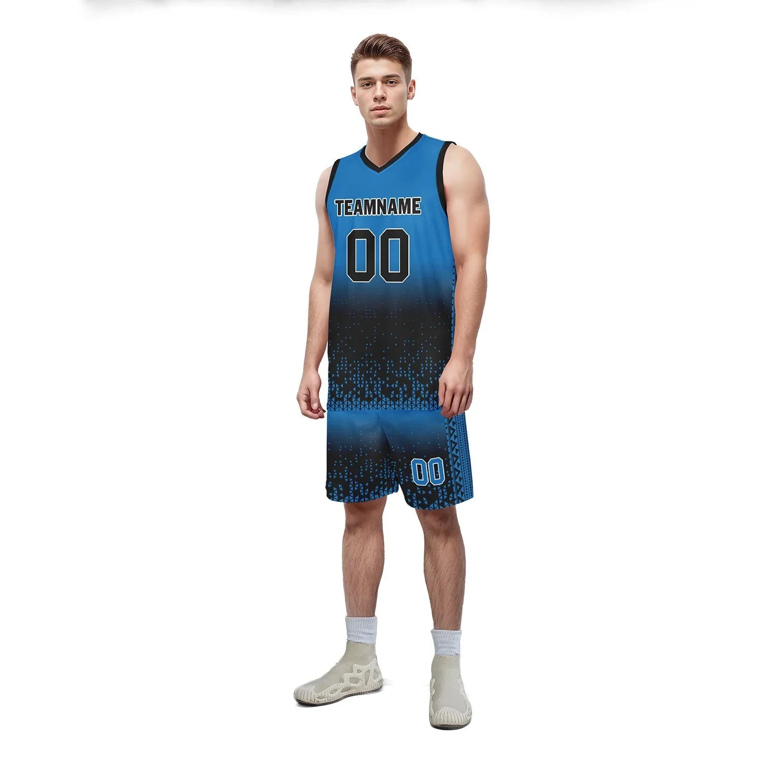Custom Blue Black Fade Fashion Sports Uniform Basketball Jersey BBJ01-D020102-11 - Coolcustomize