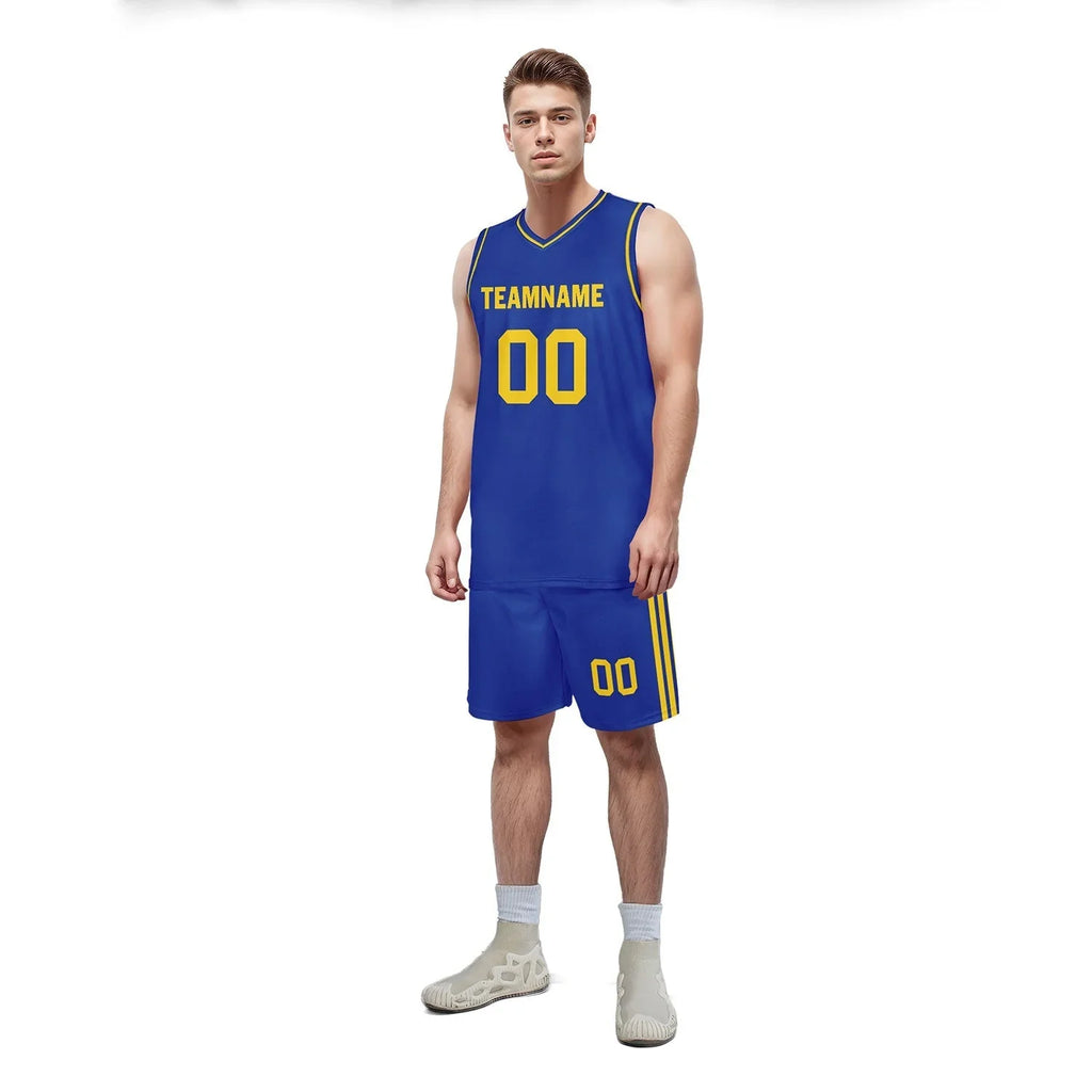 Custom Blue Classic Style Sports Uniform Basketball Jersey BBJ01-D020105-12 - Coolcustomize