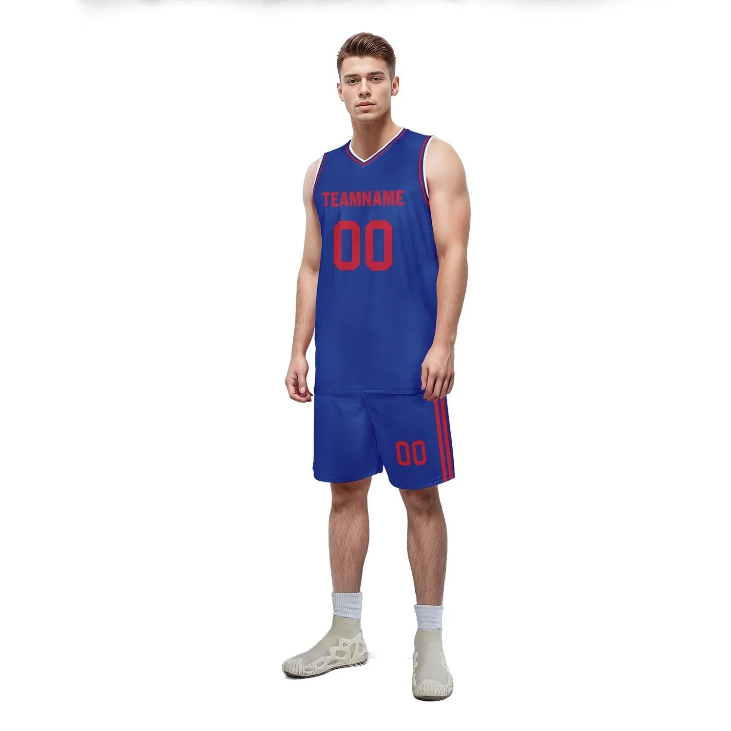Custom Blue Classic Style Sports Uniform Basketball Jersey BBJ01-D020105-5 - Coolcustomize