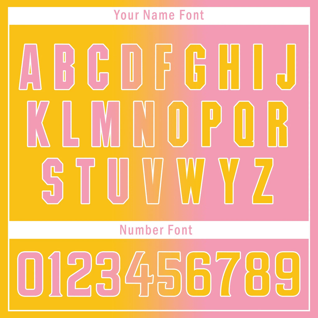 Custom Yellow Pink Gradient Fashion Personalized Authentic Baseball Jersey BSBJ01-D0a7aac - Coolcustomize