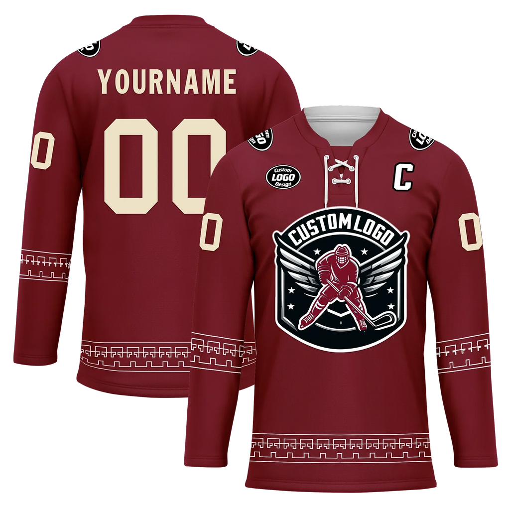 Custom Red Personalized Hockey Jersey HCKJ01-D0a70fd - Coolcustomize