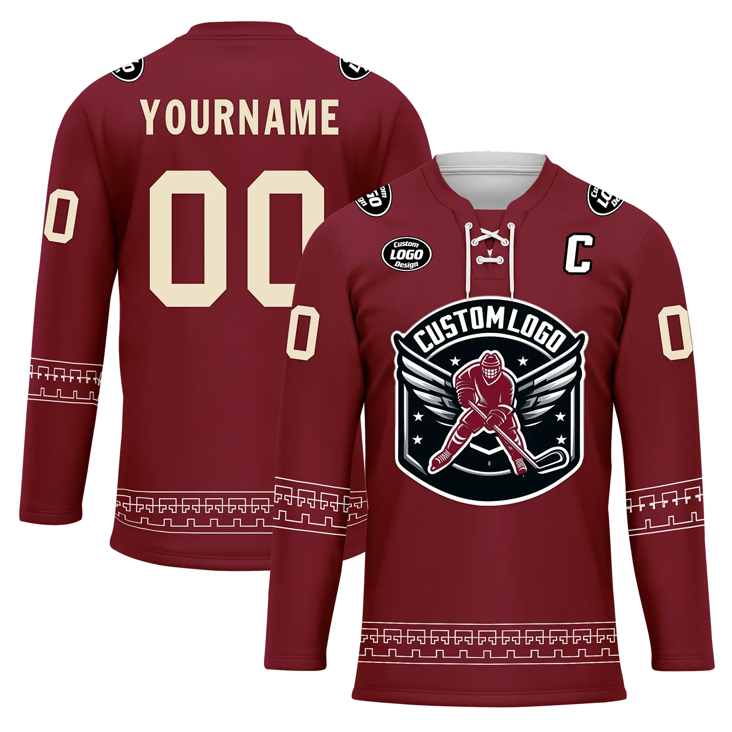 Custom Red Personalized Hockey Jersey HCKJ01-D0a70fd - Coolcustomize