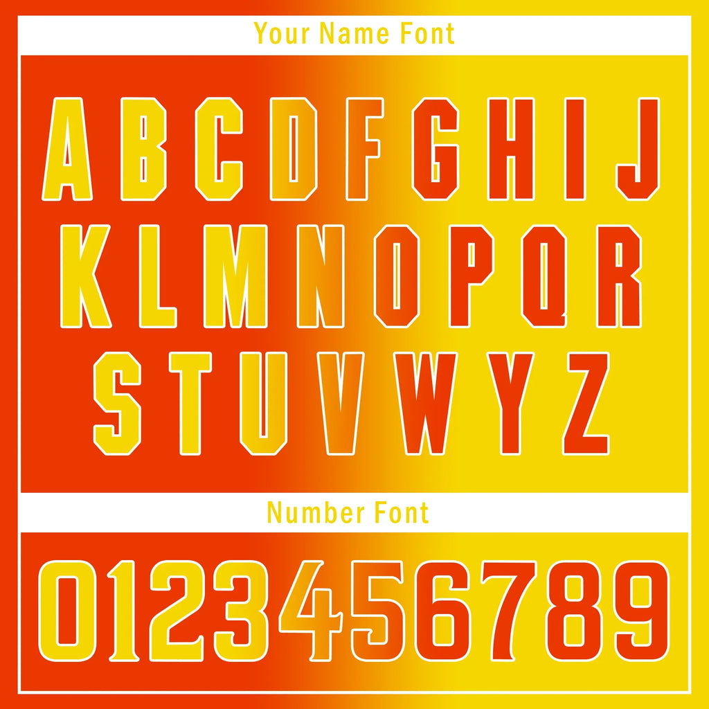 Custom Orange Yellow Gradient Fashion Personalized Authentic Baseball Jersey BSBJ01-D0a707e - Coolcustomize