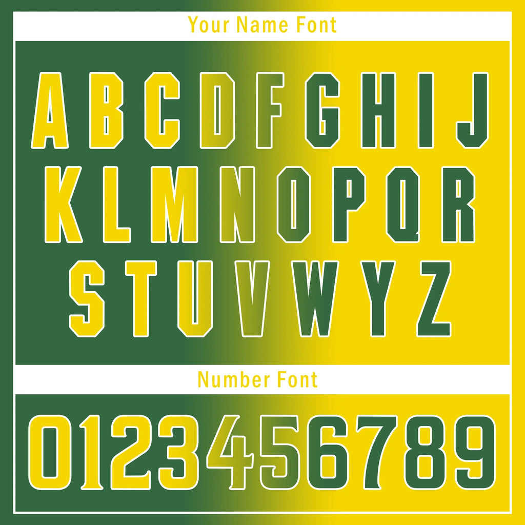 Custom Green Yellow Gradient Fashion Personalized Authentic Baseball Jersey BSBJ01-D0a707d - Coolcustomize