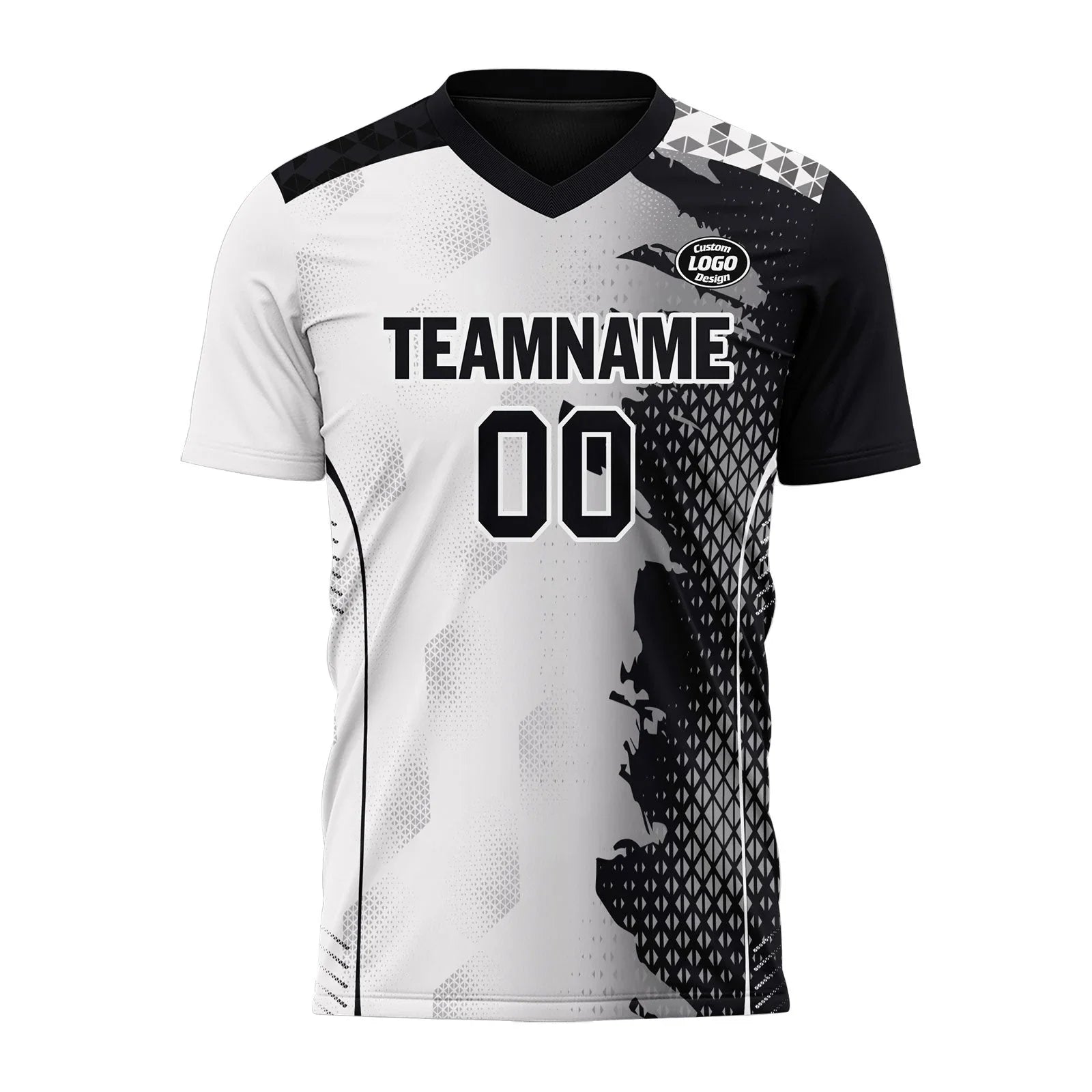 Custom Black White Soccer Sets Jersey Personalized SCJ101-D020210-2 - Coolcustomize