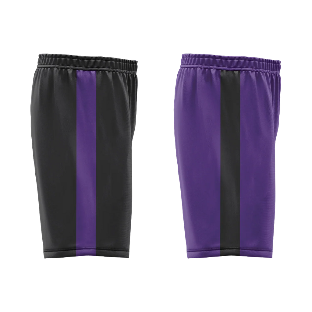 Custom Black Purple Classic Style Reversible Basketball Uniform Personalized COOLMAX BBJR-D017035 - Coolcustomize
