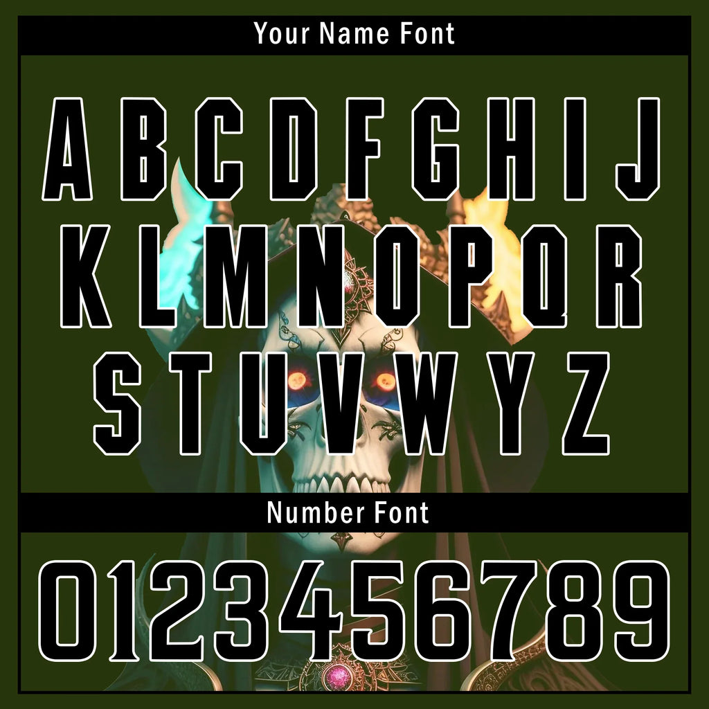 Custom Green Black Skull Fashion Personalized Authentic Baseball Jersey BSBJ01-D017152 - Coolcustomize