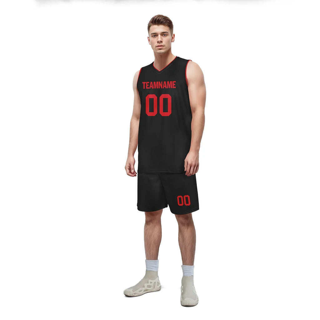 Custom Black Red Classic Style Sports Uniform Basketball Jersey BBJ01-bd0a70a8 - Coolcustomize