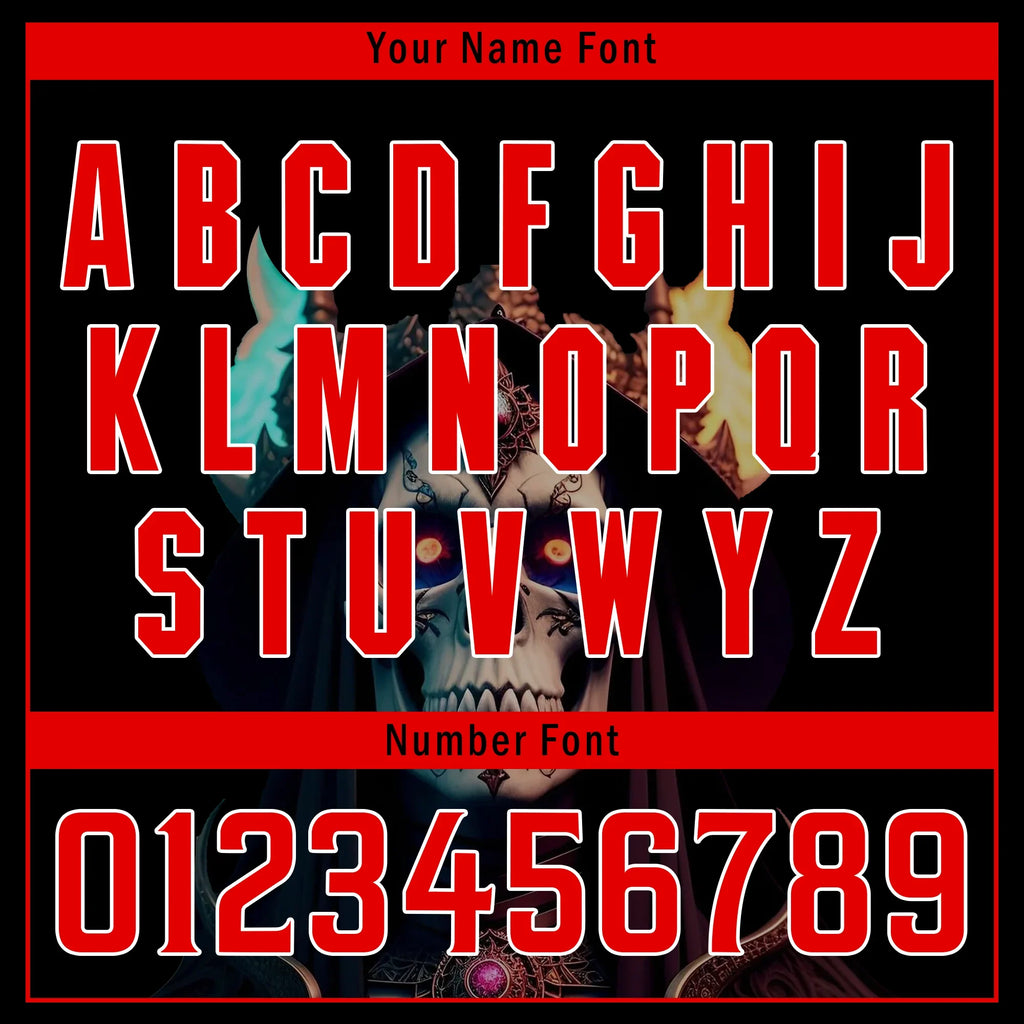 Custom Black Red Skull Fashion Personalized Authentic Baseball Jersey BSBJ01-D017159 - Coolcustomize