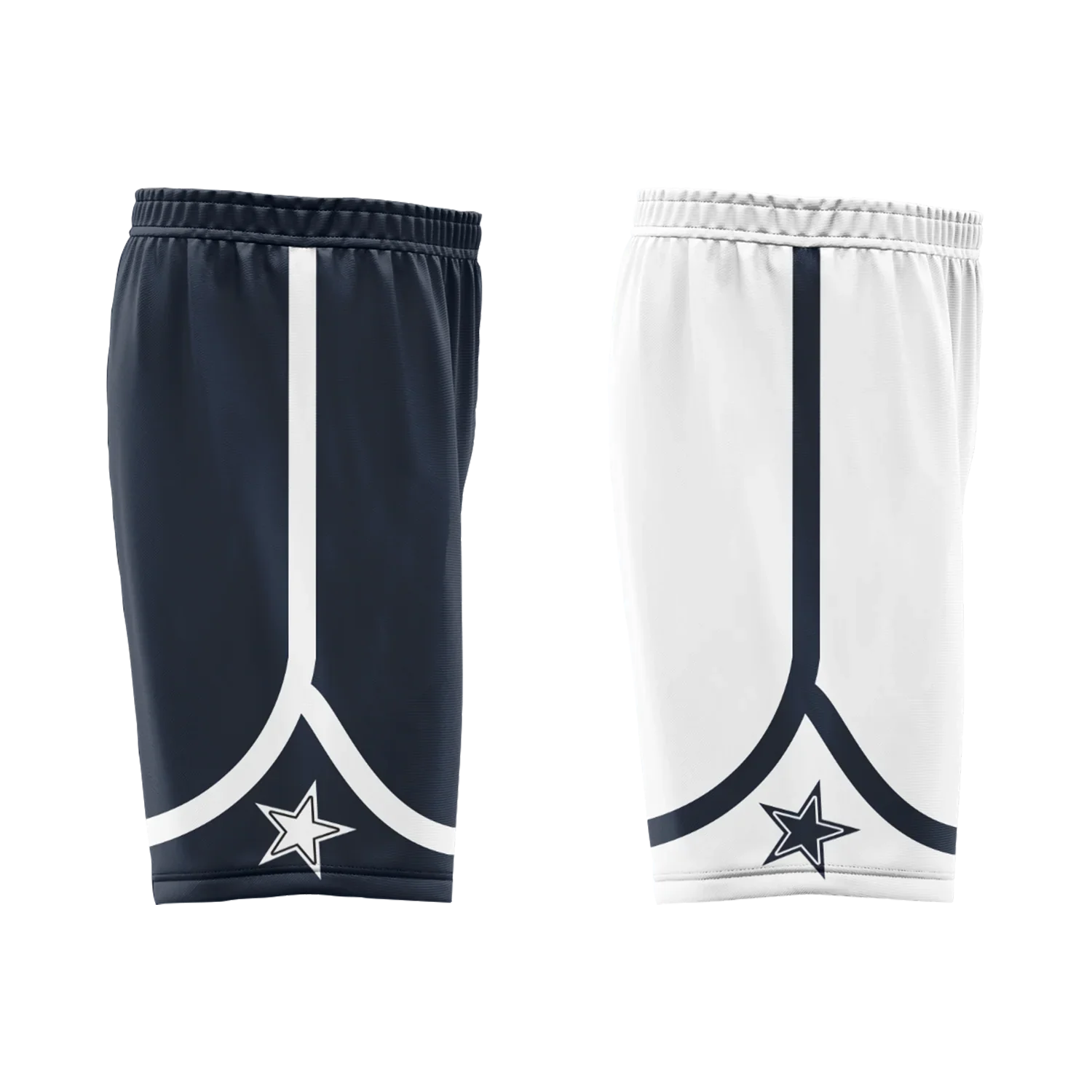 Custom Blue White Classic Style Reversible Basketball Uniform Personalized COOLMAX BBJR-D017056 - Coolcustomize