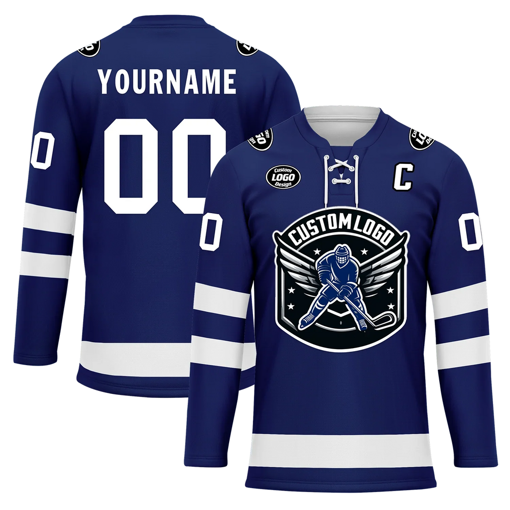 Custom Blue White Personalized Hockey Jersey HCKJ01-D0a70bc - Coolcustomize