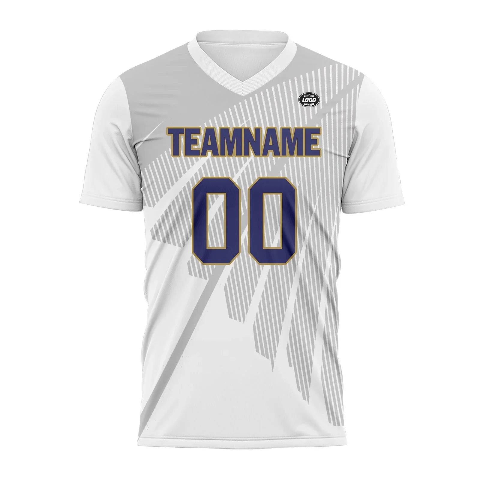 Custom Gray White Soccer Sets Jersey Personalized SCJ101-D28042 - Coolcustomize