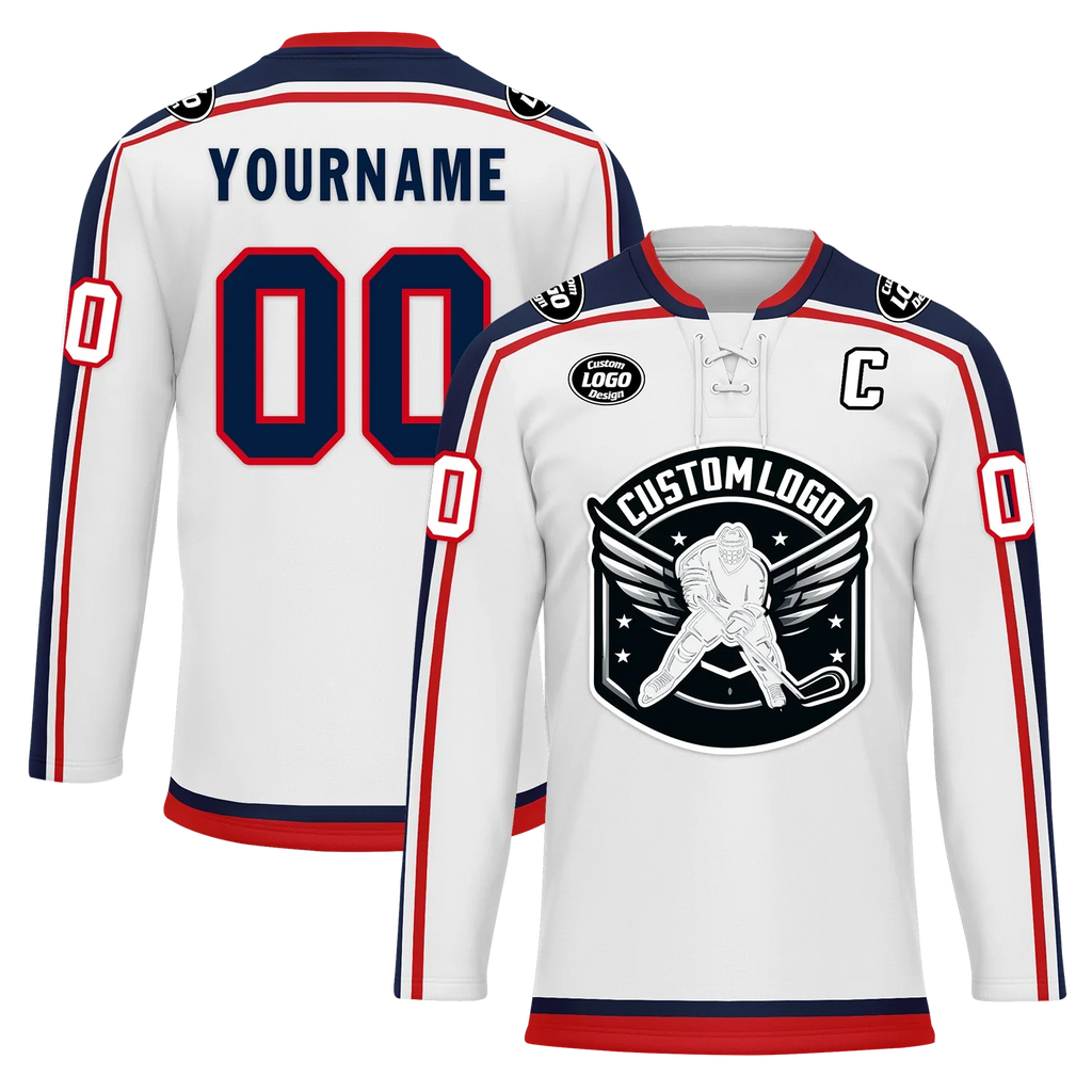 Custom White Personalized Hockey Jersey HCKJ01-D0a70fa - Coolcustomize