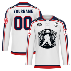 Custom White Personalized Hockey Jersey HCKJ01-D0a70fa