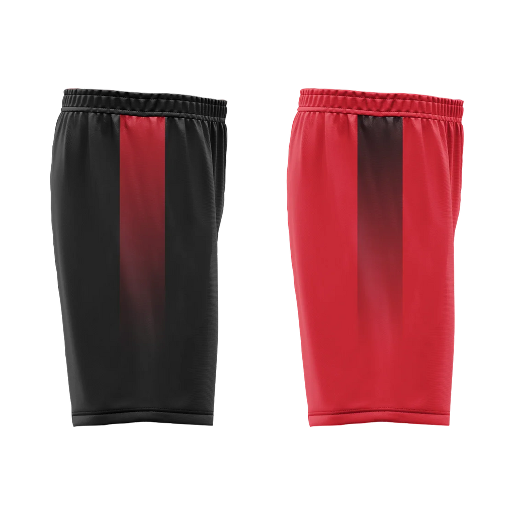 Custom Black Red Classic Style Reversible Basketball Uniform Personalized COOLMAX BBJR-D017018 - Coolcustomize