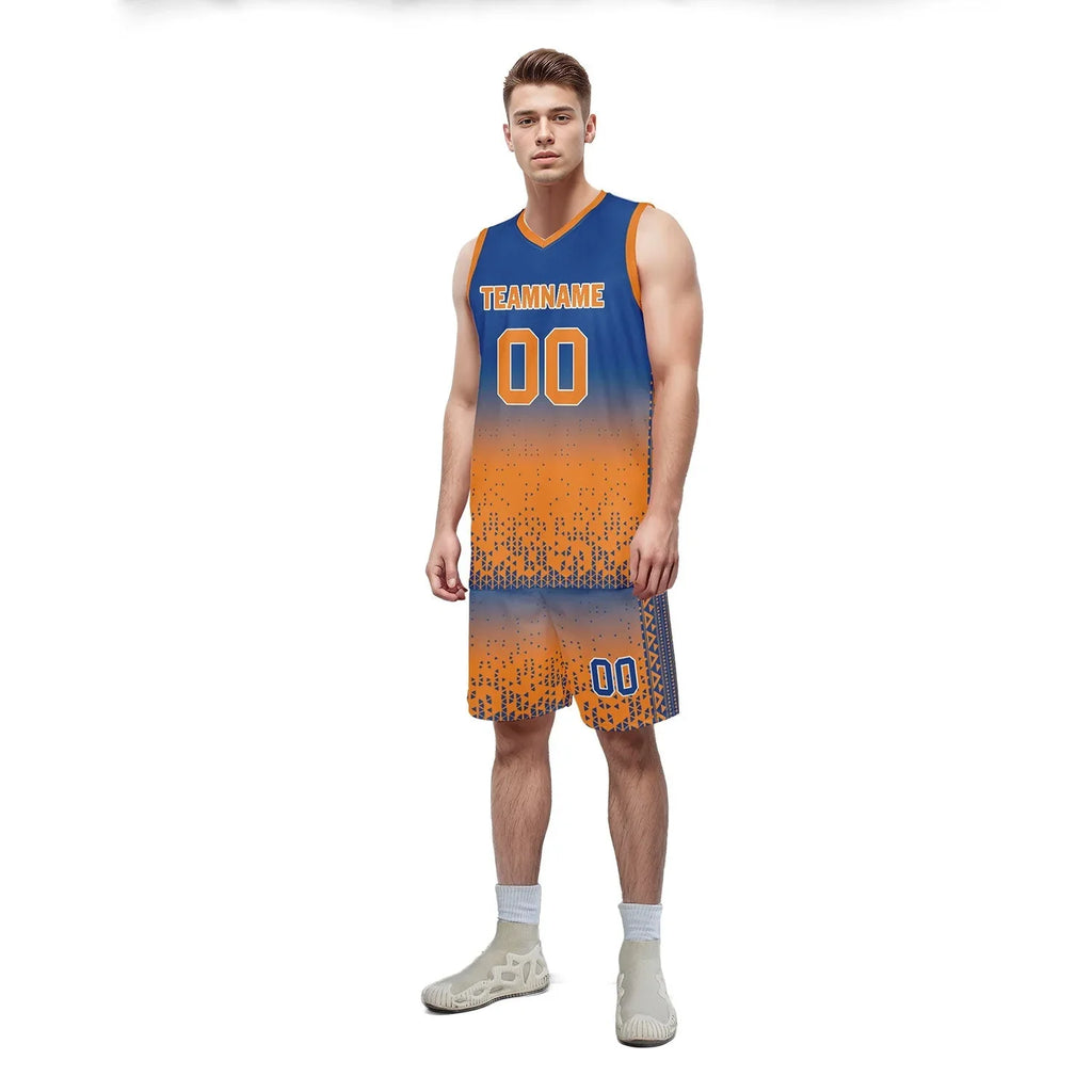 Custom Blue Orange Fade Fashion Sports Uniform Basketball Jersey BBJ01-D020102-3 - Coolcustomize