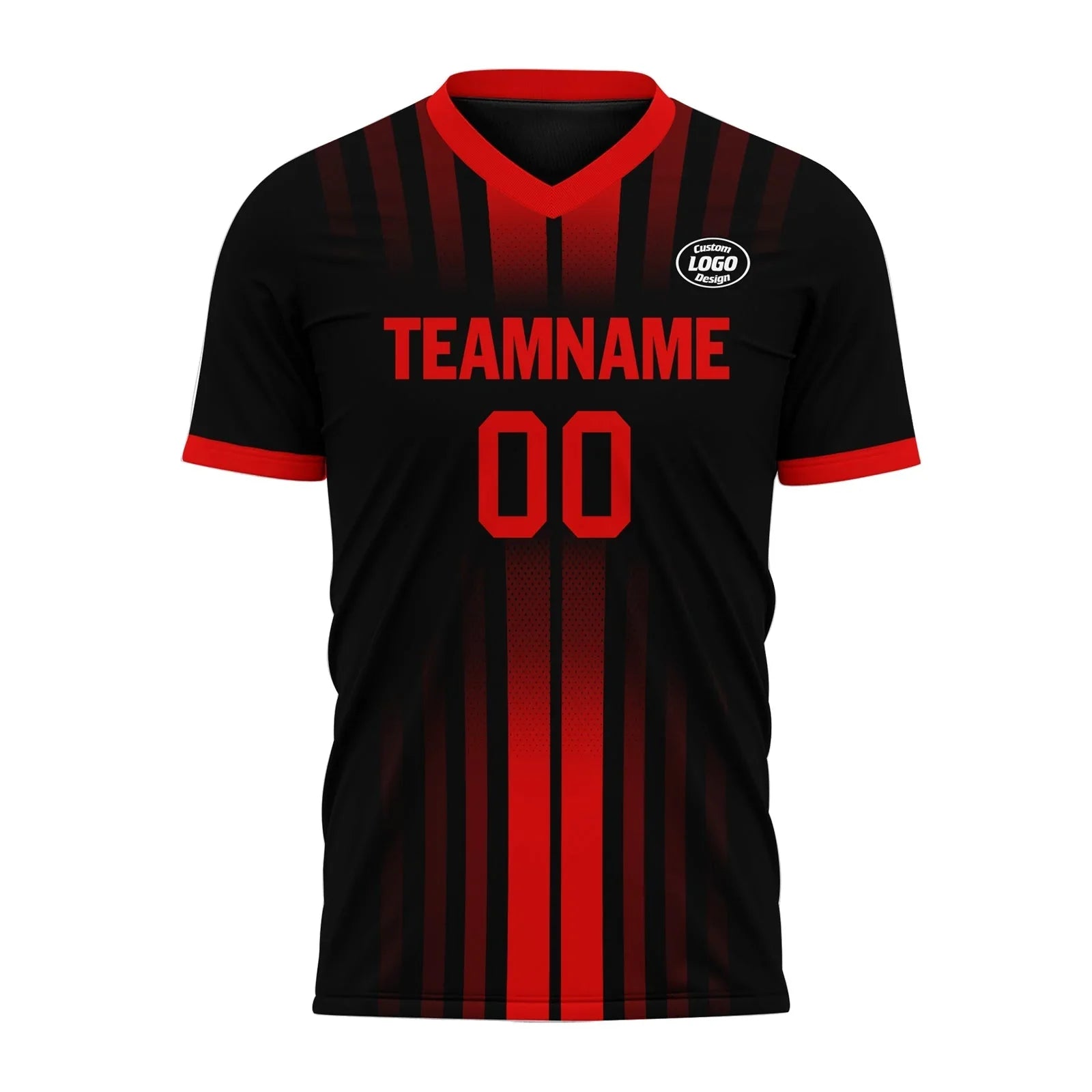 Custom Black Red Soccer Sets Jersey Personalized SCJ101-D020131-2 - Coolcustomize