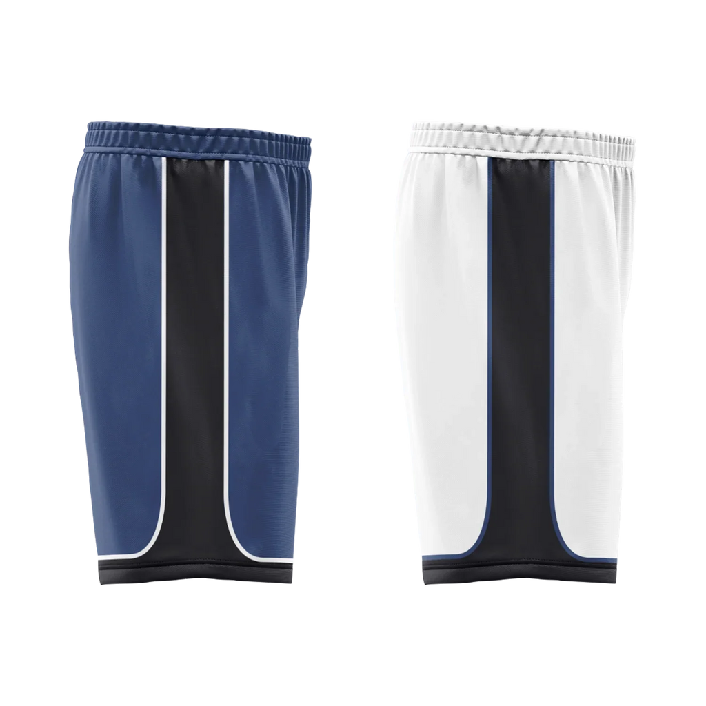 Custom Blue White Classic Style Reversible Basketball Uniform Personalized COOLMAX BBJR-D017053 - Coolcustomize