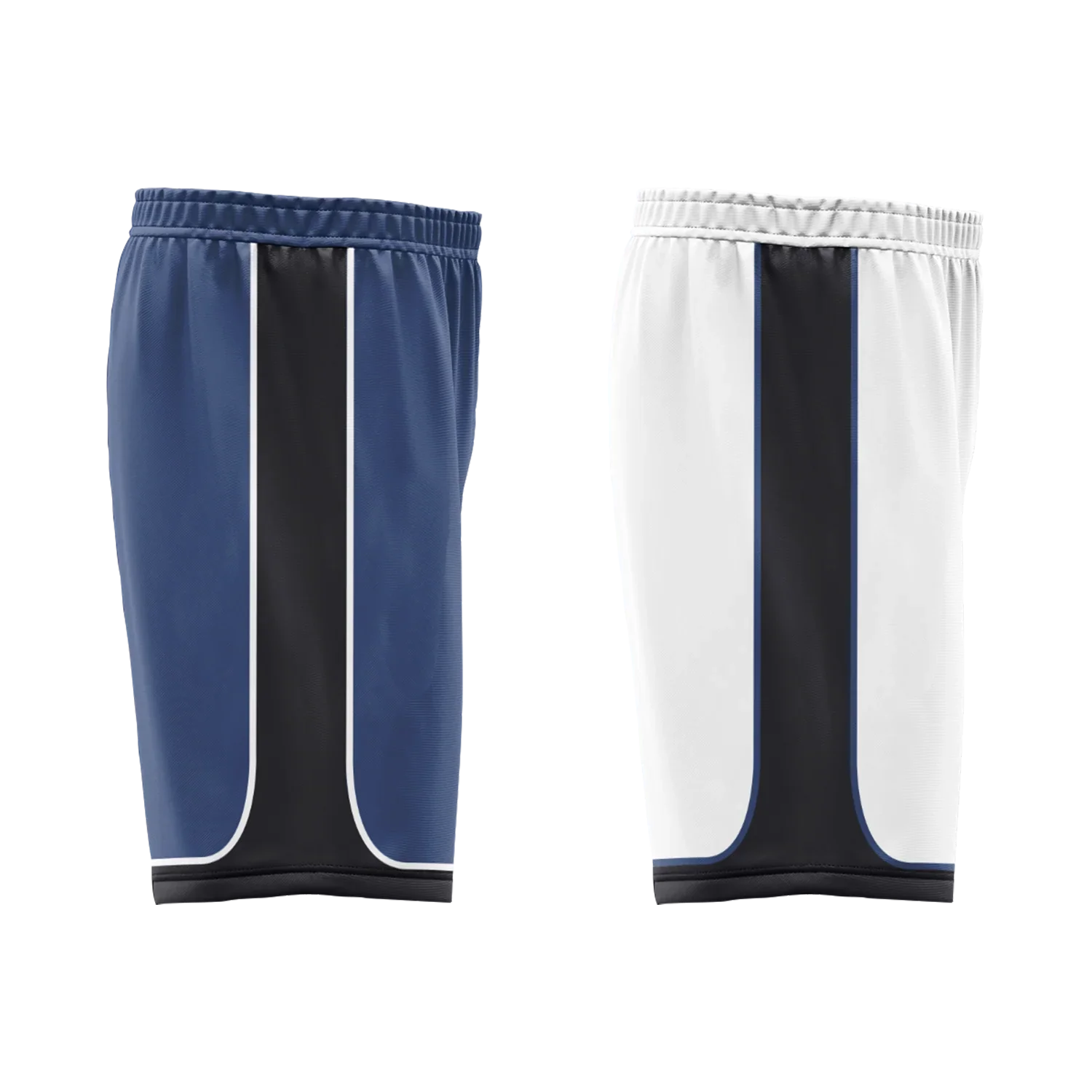 Custom Blue White Classic Style Reversible Basketball Uniform Personalized COOLMAX BBJR-D017053 - Coolcustomize