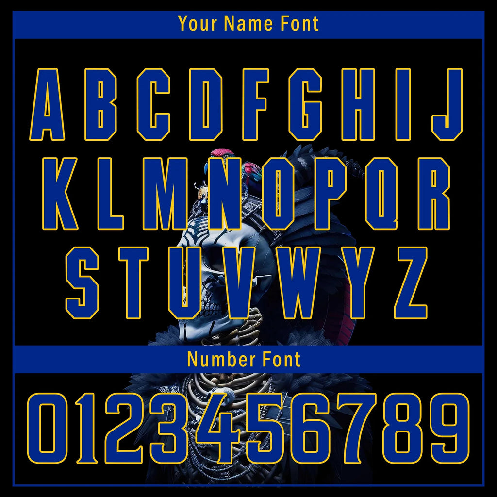 Custom Black Blue Skull Fashion Personalized Authentic Baseball Jersey BSBJ01-D017147 - Coolcustomize