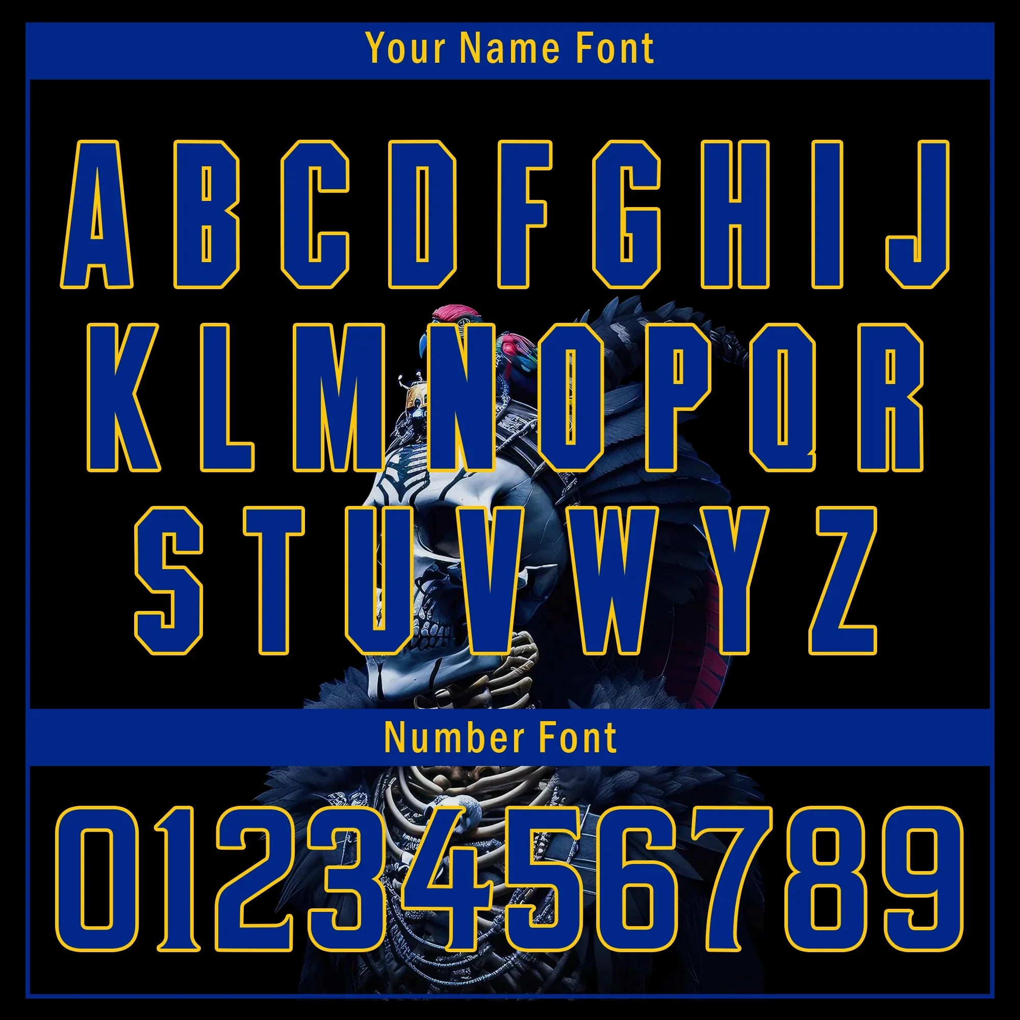 Custom Black Blue Skull Fashion Personalized Authentic Baseball Jersey BSBJ01-D017147 - Coolcustomize