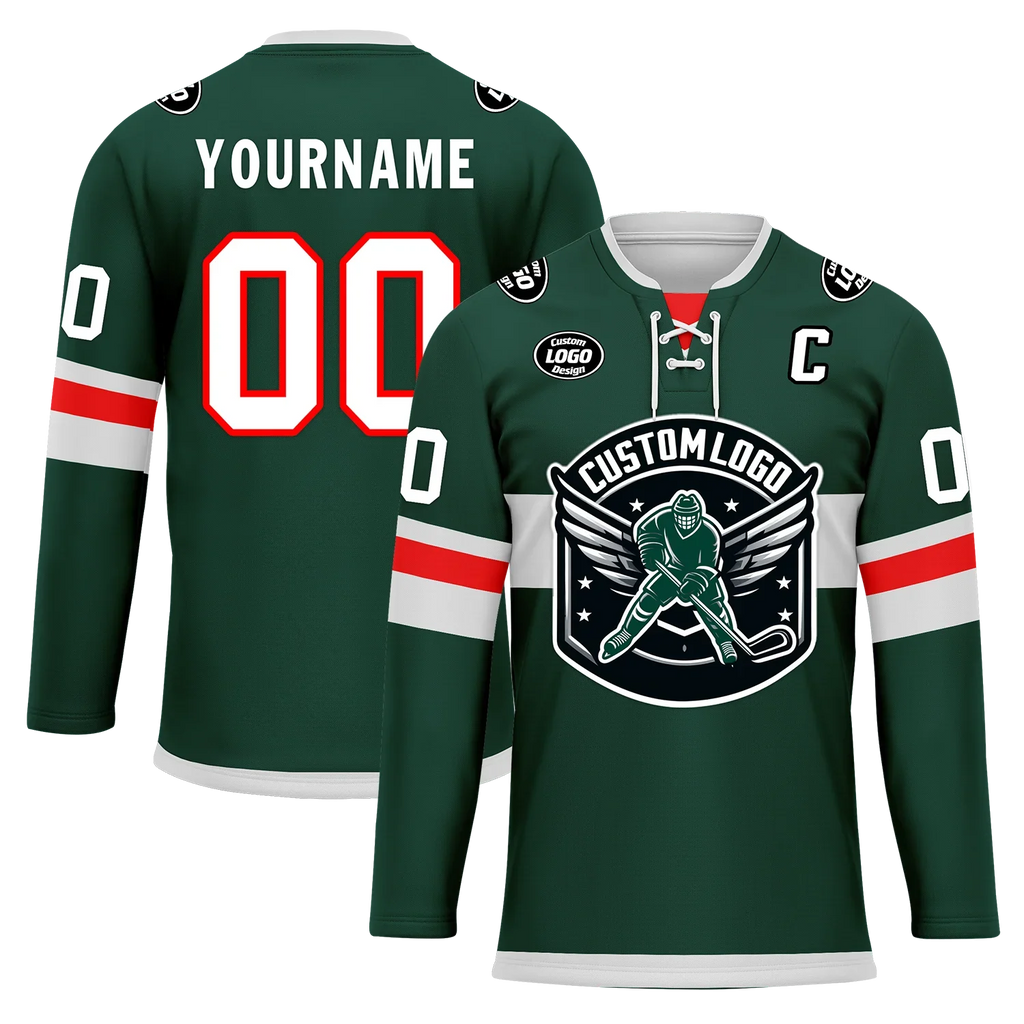 Custom Green Personalized Hockey Jersey HCKJ01-D0a70b9 - Coolcustomize