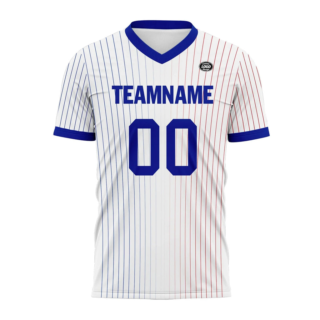 Custom France White Blue Soccer Sets Jersey Personalized SCJ101-D06141 - Coolcustomize