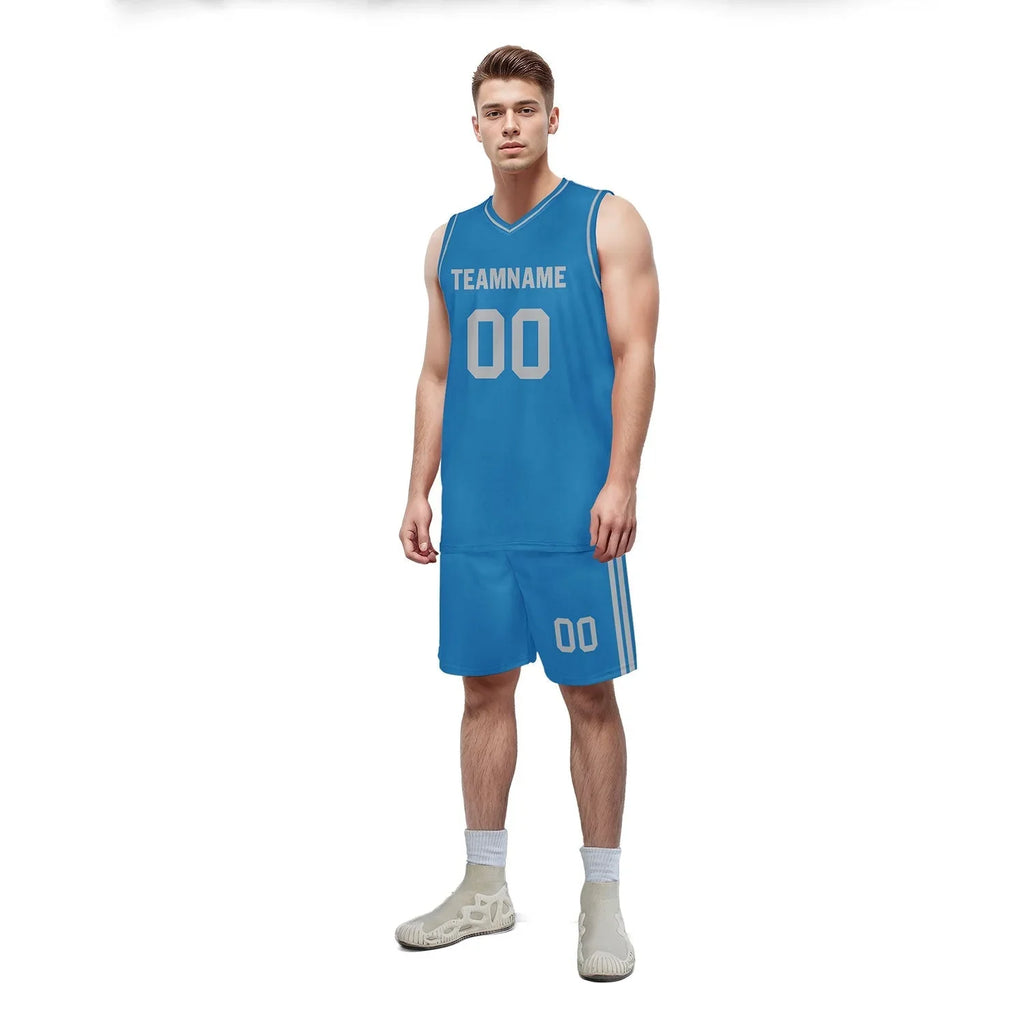 Custom Blue Classic Style Sports Uniform Basketball Jersey BBJ01-D020105-11 - Coolcustomize