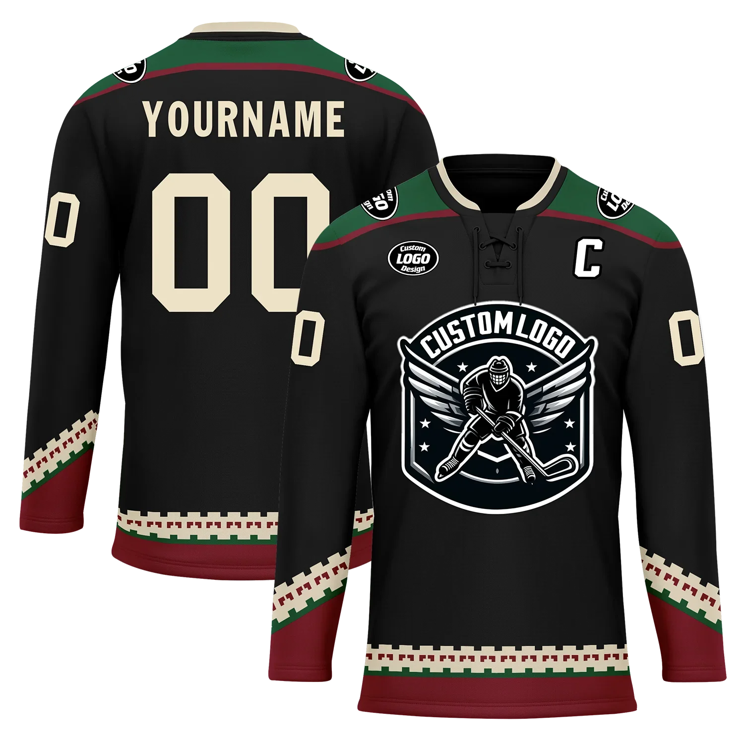 Custom Black Personalized Hockey Jersey HCKJ01-D0a70fc - Coolcustomize