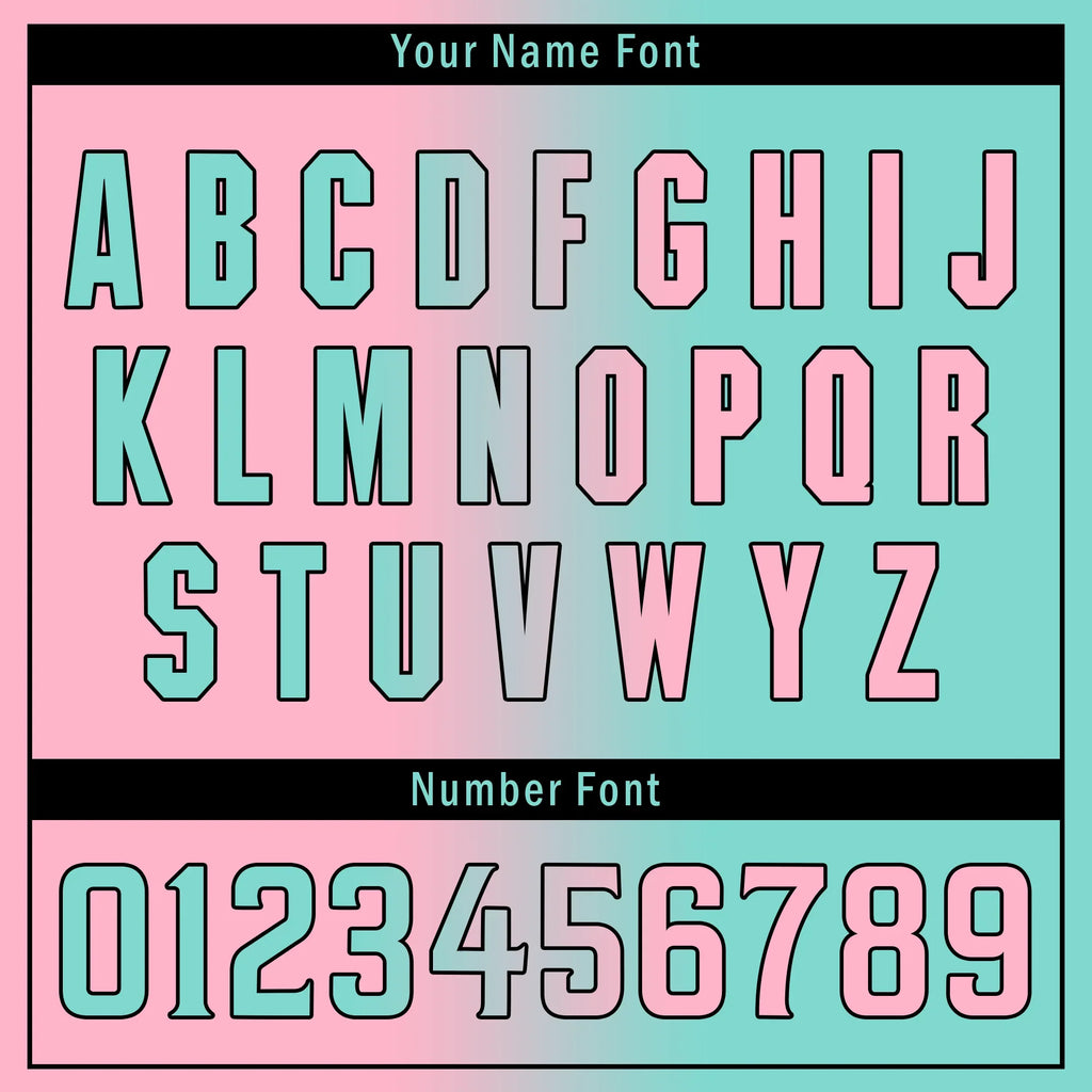 Custom Pink Cyan Gradient Fashion Personalized Authentic Baseball Jersey BSBJ01-D0a708b - Coolcustomize