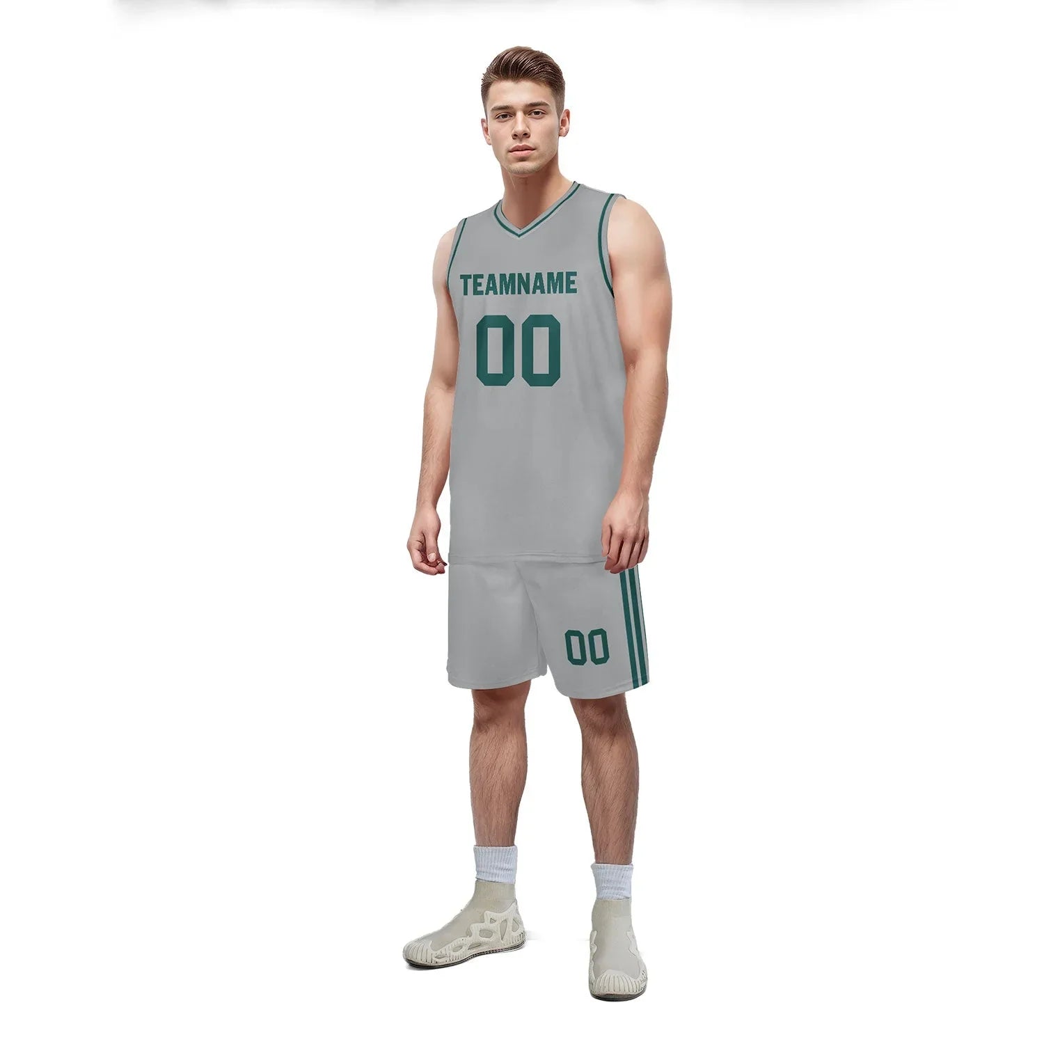 Custom Gray Classic Style Sports Uniform Basketball Jersey BBJ01-D020105-20 - Coolcustomize