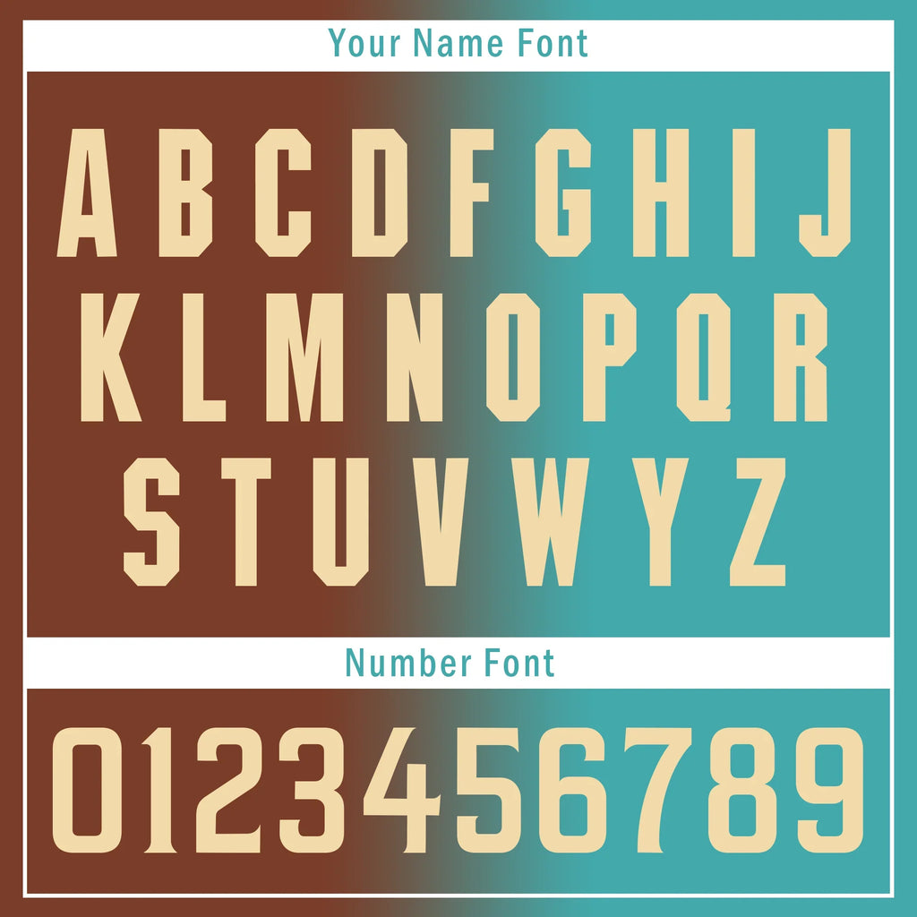 Custom Brown Cyan Gradient Fashion Personalized Authentic Baseball Jersey BSBJ01-D0a7088 - Coolcustomize