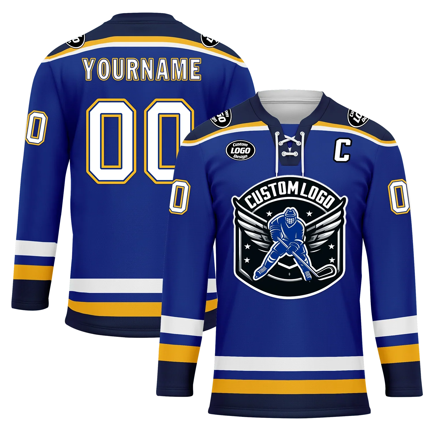 Custom Blue Personalized Hockey Jersey HCKJ01-D0a70cd - Coolcustomize
