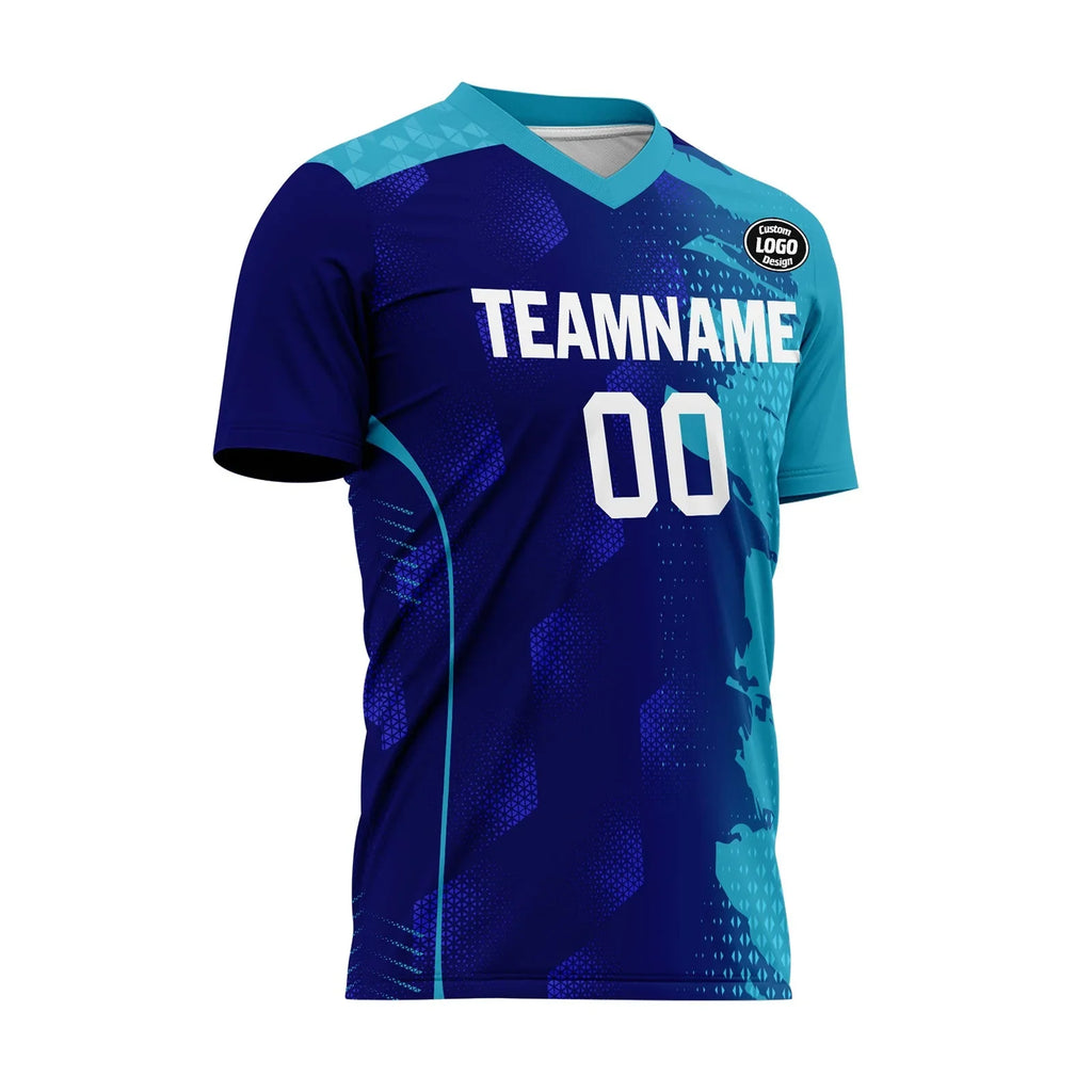 Custom Blue Soccer Sets Jersey Personalized SCJ101-D020210-9 - Coolcustomize
