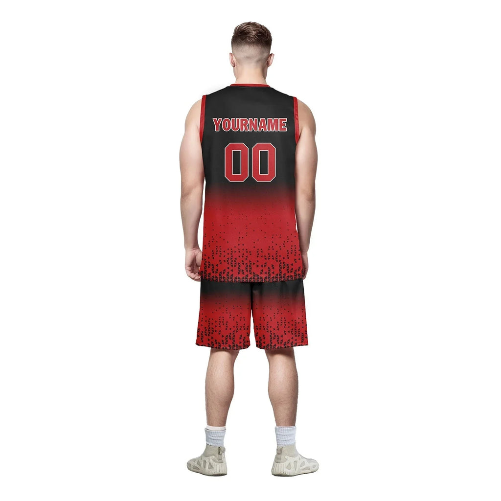 Custom Black Red Fade Fashion Sports Uniform Basketball Jersey BBJ01-D020102-4 - Coolcustomize