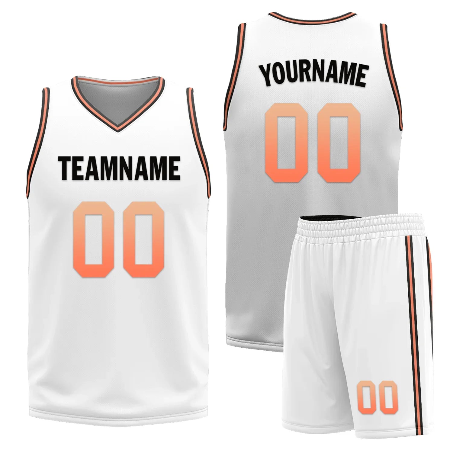 Custom Black White Classic Style Reversible Basketball Uniform Personalized Ordinary BBJR-D017028 - Coolcustomize